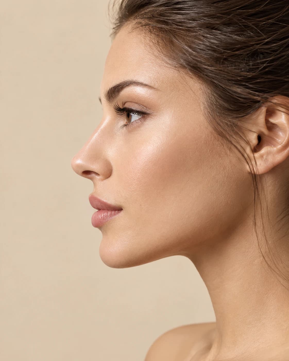 Rhinoplasty — a close study of the face in warm studio light