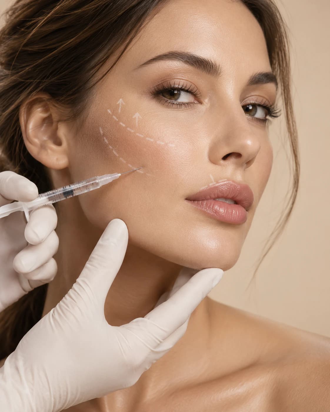 Dermal Fillers — a close study of the face in warm studio light